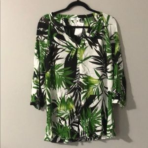 3/4 length sleeve rayon blouse